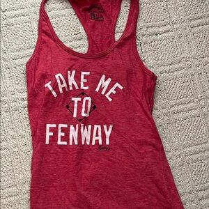 Shully's Red Sleeveless Tank Top with White Text